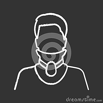 Cervical collar chalk icon Vector Illustration