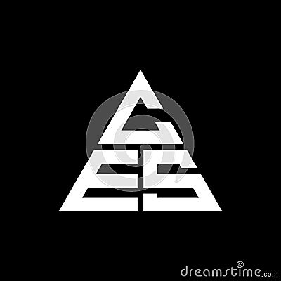 CES triangle letter logo design with triangle shape. CES triangle logo design monogram. CES triangle vector logo template with red Stock Photo