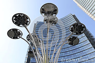 Cesar Pelli tower in Milan Stock Photo