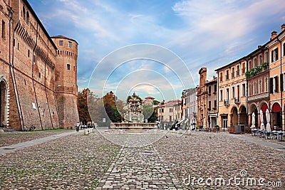 Cesena, Emilia-Romagna, Italy: the ancient square Piazza del Popolo Stock Photo