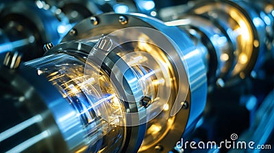 Cesium atoms generate precise pulses, essential for accurate timekeeping and quantum technology. Stock Photo
