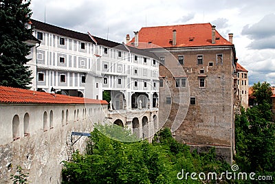 Cesky Krumlov, Czech Rep: Krumlov Castle Stock Photo