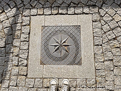 Cesky Sternberk, Czech republic - July 18, 2021. Emblem of a noble family Sternberk Editorial Stock Photo