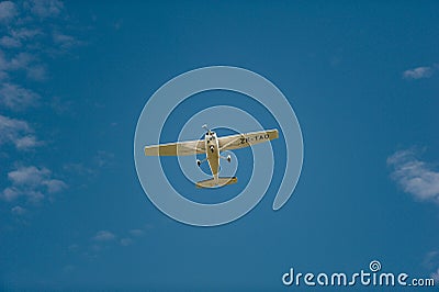 Cessna 172R in flight Editorial Stock Photo