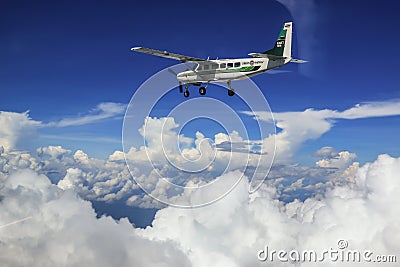Cessna 208 Caravan and sky Editorial Stock Photo