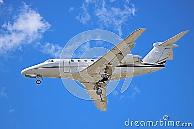 Cessna Citation III Model 650 Business Jet On Final Approach Stock Photo