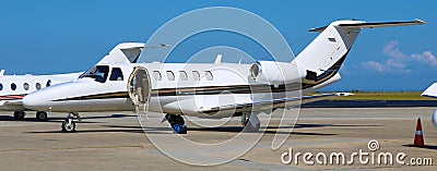 Cessna Citation Jet at New Orleans Private Airport Stock Photo