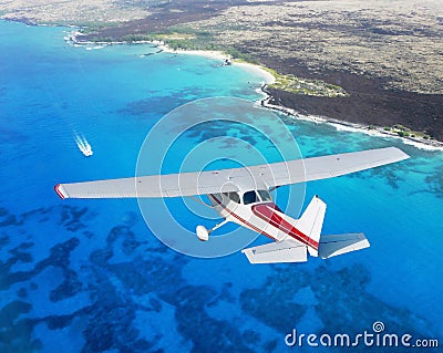 Cessna cruising Stock Photo