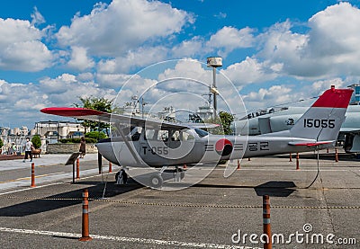 Cessna 150 military flight trainer on display Editorial Stock Photo