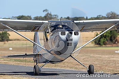 Cessna O-1G Bird dog observational and Forward air Control FAC aircraft VH-FXY that saw combat during the Vietnam War Editorial Stock Photo