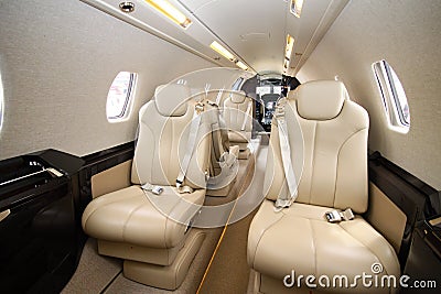 Cessna Sovereign cabin presentation Stock Photo