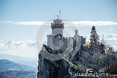 Cesta tower of San Marino Italy Stock Photo
