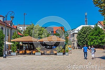 Cetinje, Montenegro, July 8, 2023: Dvorski trg square in Cetinje Editorial Stock Photo