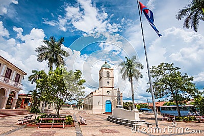 Cetral square in cuban village of Vinales Stock Photo