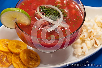 Ceviche de Camaron Stock Photo