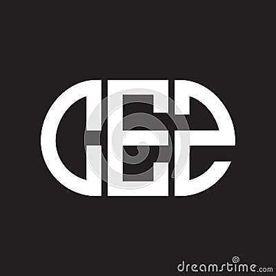 CEZ letter logo design on black background. CEZ creative initials letter logo concept. CEZ letter design Vector Illustration