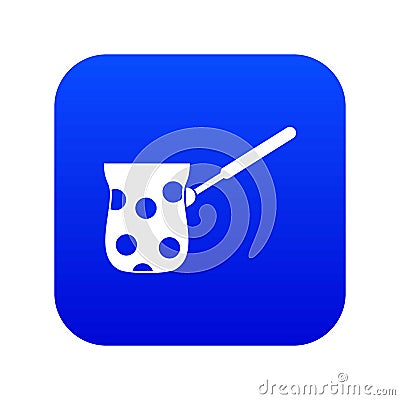 Cezve icon digital blue Vector Illustration