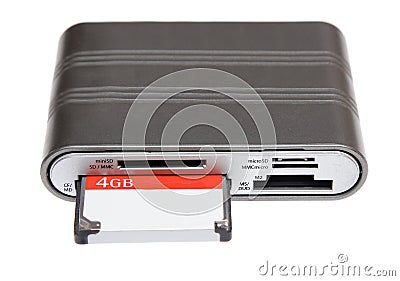 Cf card sd md mmc micro sd m2 ms duo reader multi memory for cam Stock Photo