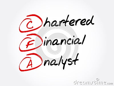 CFA - Chartered Financial Analyst acronym, business concept Stock Photo