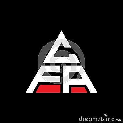 CFA triangle letter logo design with triangle shape. CFA triangle logo design monogram. CFA triangle vector logo template with red Vector Illustration