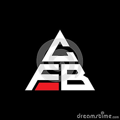 CFB triangle letter logo design with triangle shape. CFB triangle logo design monogram. CFB triangle vector logo template with red Vector Illustration