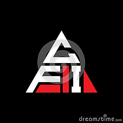 CFI triangle letter logo design with triangle shape. CFI triangle logo design monogram. CFI triangle vector logo template with red Stock Photo