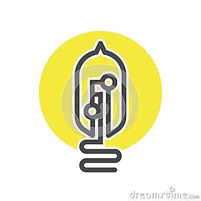 CFL bulb isolated vector icon Vector Illustration