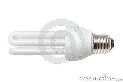 CFL light bulb isolated Stock Photo