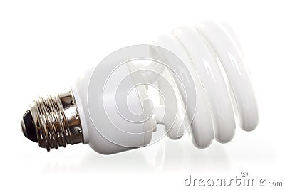 CFL on white Stock Photo