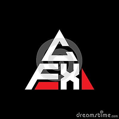 CFX triangle letter logo design with triangle shape. CFX triangle logo design monogram. CFX triangle vector logo template with red Vector Illustration