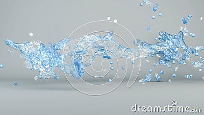 CG animation Water flow Stock Photo