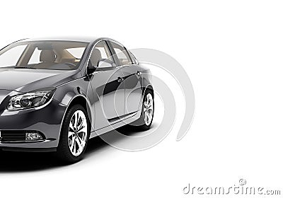 CG 3d render of generic luxury sport car isolated on a white background. Graphic illustration Stock Photo