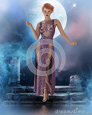 CG Night Stalker fantasy character Stock Photo