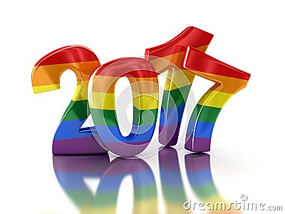 CGay Pride Color New Year 2017 Stock Photo