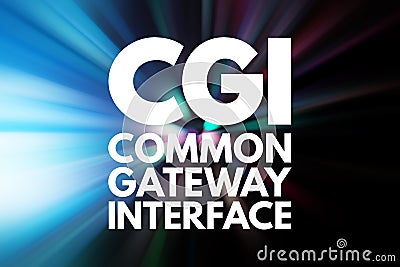 CGI - Common Gateway Interface acronym, technology concept background Stock Photo