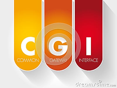 CGI - Common Gateway Interface acronym Stock Photo