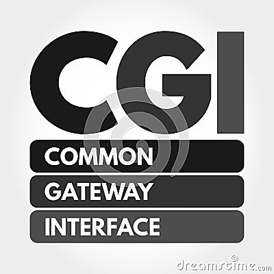 CGI - Common Gateway Interface acronym Stock Photo