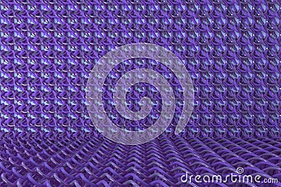 CGI composition, string mat, geometric backdrop for design texture, background. 3D render. Stock Photo