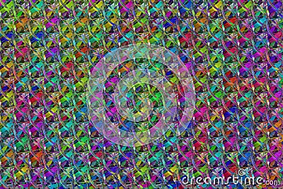 CGI composition, string mats, geometric for design texture, background. 3D render. Stock Photo