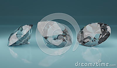 Cgi render image of diamonds Stock Photo