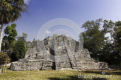 Chacchoben Mayan Ruins near Costa Maya Mexico Stock Photo