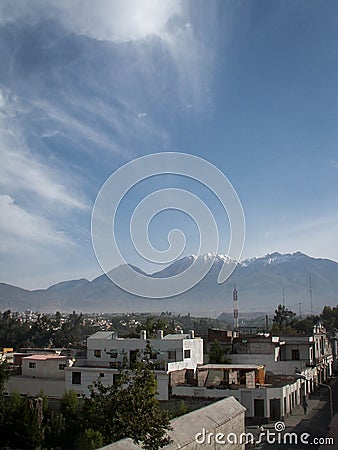 Chachani And Arequipa Stock Photo