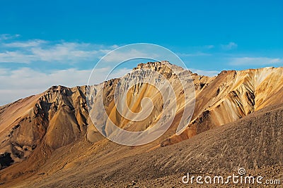 Chachani volcano in Peru desert high mountains of Altiplano Stock Photo