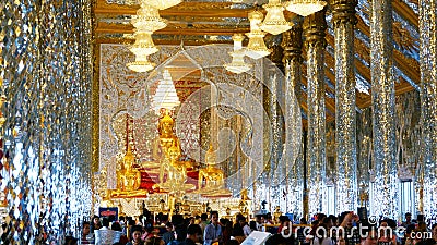 Chachoengseo, Thailand-February 3, 2019:Buddha statue at Wat Veerachote Editorial Stock Photo