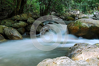 Chae Son Waterfall , Chae Son National Park , Lampang, Thailand Stock Photo