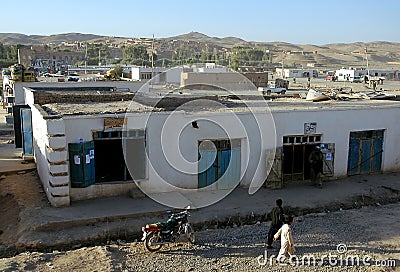 Street view of Chaghcharan, Ghor Province, Central Afghanistan Editorial Stock Photo