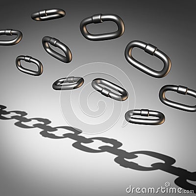 Chain Abstract Cartoon Illustration