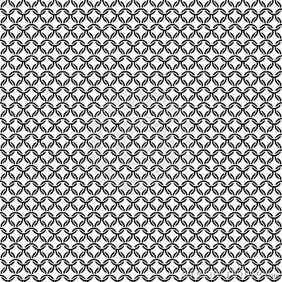 Chain armor black circle elements seamless pattern Vector Illustration