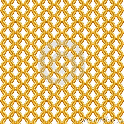 Chain armor, coat of mail seamless texture Vector Illustration