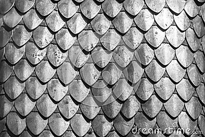 Chain armour element made of the steel plates Stock Photo